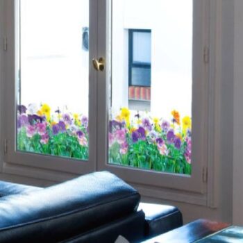 Raamfolie design decor DD 033 Viooltjes - folie bloem
